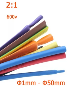 2:1 Heatshrink Tubing Cable Wire Electrical Sleeving Brown,Yellow&Green 1mm-50mm - Picture 1 of 9