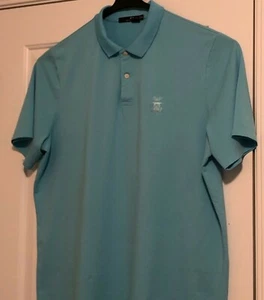 Ralph Lauren RLX Men's Size XL Turquoise Short Sleeves 2 Button Golf Polo Shirt - Picture 1 of 7