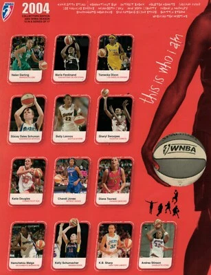 2004 WNBA Program Detroit Shock @ Houston Comets Tina Thompson & Sheryl Swoopes - Image 1 of 2