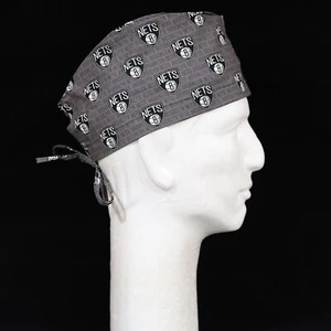 Brooklyn Nets Mini Logo All Over Theme Scrub Hat - Picture 1 of 1