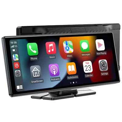 LAMTTO 10.26" Car Portable Wireless Apple CarPlay Android Auto Touchscreen FM AUX Unit