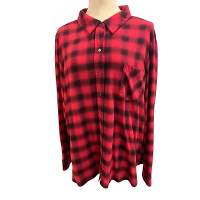 3X Westbound Woman Soft Flannel Button Up Shirt Plaid - Image 1 of 4