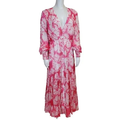 Rococo Sand Womens Dress Size Large Fuchsia Pink Ava Maxi NEW NWT Tiny Flaw - Image 1 of 4
