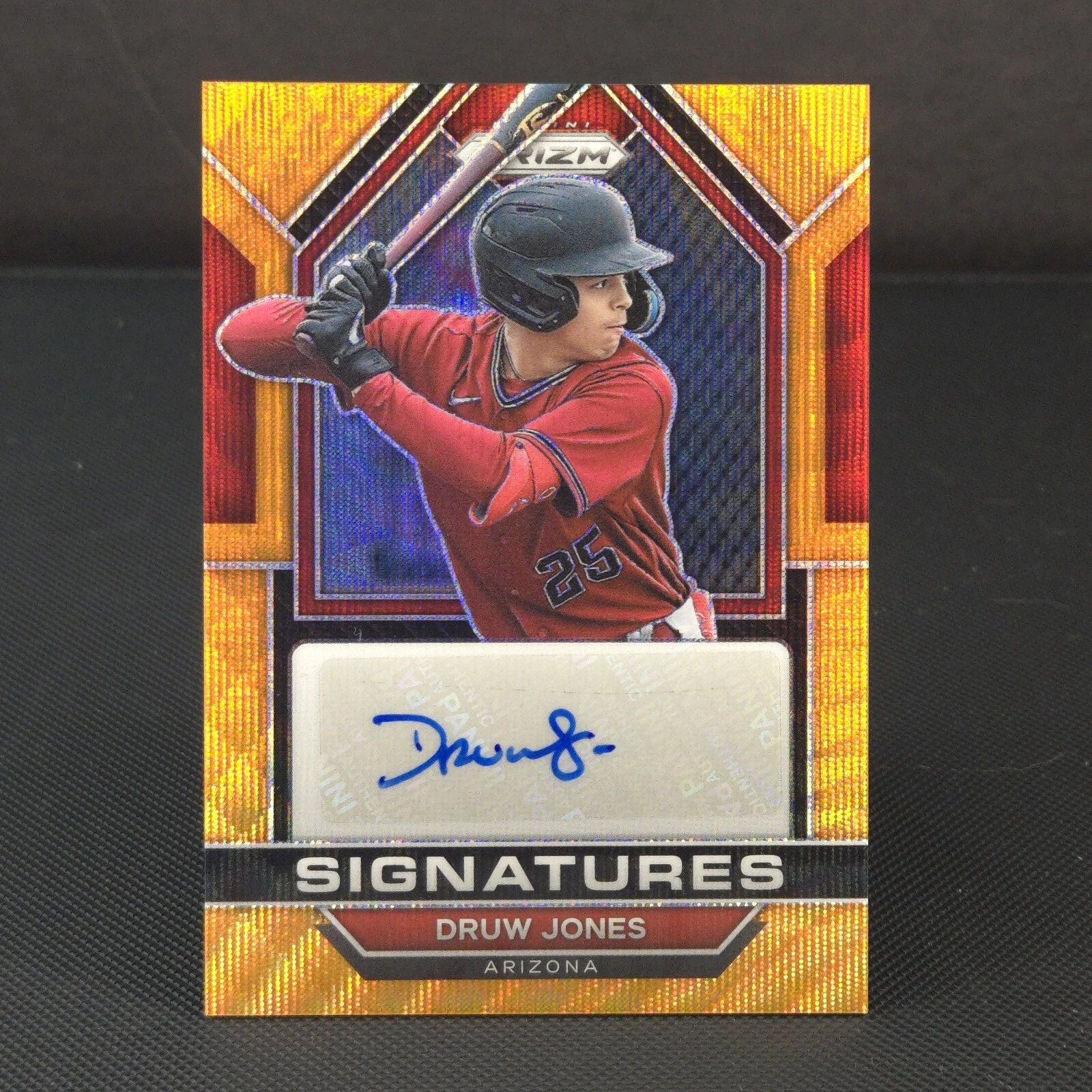 2023 Panini Prizm Signatures DRUW JONES Arizona DBacks AUTO Orange Wave 30/50