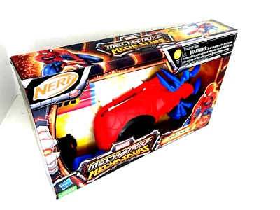 NERF Marvel Mech Strike Mechasaur 蜘蛛侠 Arachno Blaster 带飞镖 全新 — 第 1/4 张图片