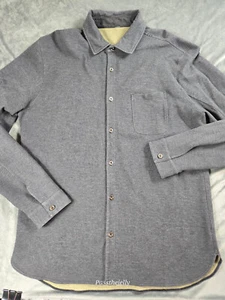 Lululemon Hemd Herren Extra Large Grau Weich Strick Overshirt Knopfleiste - Bild 1 von 11