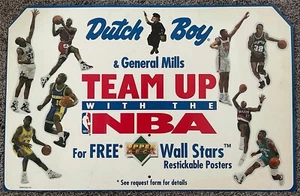 Vintage NBA Advertising Signed Michael Jordan & MORE Dutch Boy Upper Deck - Picture 1 of 4