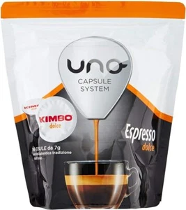 192 CAPSULE KIMBO COMPATIBILI UNO SYSTEM MISCELA DOLCE - Foto 1 di 1