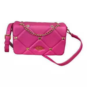 LOVE MOSCHINO BORSA da SPALLA CHIUSA con PATTA + tracolla applicaz CUORI JC4186 - Imagen 1 de 15