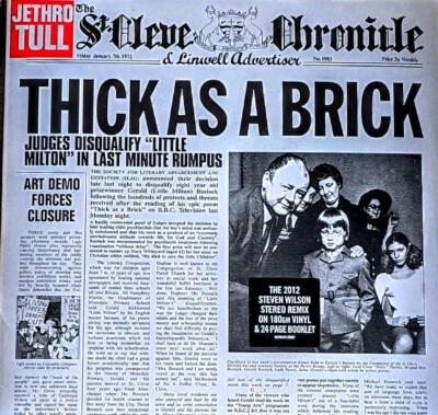 JETHRO TULL - THICK AS A BRICK - 180-GRAM VINYL LP " NEW " STEVE WILSON REMIX - Image 1 of 2