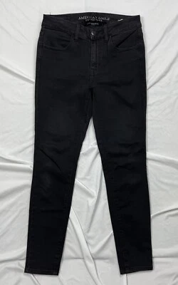 American Eagle Jeans Women's Sz. 2 Short High-Rise Jegging Black Super Stretch - Image 1 of 4