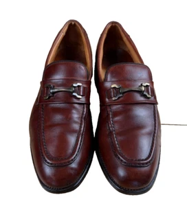 Zapatos sin cordones Allen Edmonds Heathwood Horsebit hechos en EE. UU. cuero borgoña 9,5 - Imagen 1 de 8