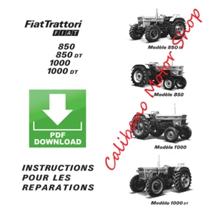 Trattore FIAT 850 1000 DT Workshop service Manuale officina riparazione FRANCESE - Foto 1 di 1
