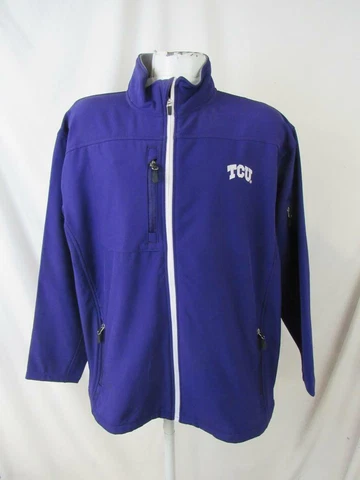 TCU Horned Frogs Men X-Large Embroidered Full Zip Soft Shell Jacket NCAA 47 Cover