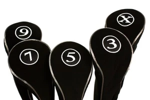 JUEGO COMPLETO COMPLETO DE 3 5 7 9 X CUBIERTA DE CABEZA DE CLUB DE GOLF DRIVERS - Imagen 1 de 6