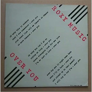 ROXY MUSIC OVER YOU 7" P/S UK - Picture 1 of 2