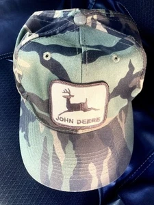 Vintage John Deere Mütze Snapback Camo Otto Hirsch Jagd Angeln Traktor Landwirtschaft - Bild 1 von 7