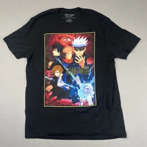 Camiseta negra de anime Jujutsu Kaisen para hombre talla grande - Imagen 1 de 5