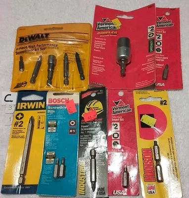 14PC ASSORTED 1/4" HEX DRIVER BIT SET "NEW OPEN BOX " - Image 1 of 3