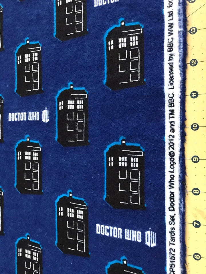 2012 Doctor Who Flannel fabric sold by the yard #2095 - Image 1 of 1