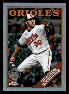 2023 Topps Chrome #88CU-10 Grayson Rodriguez 1988 35th Rookie Refractor ORIOLES - Imagen 1 de 2
