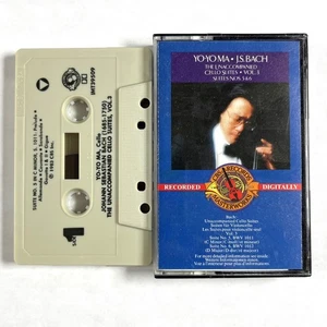 Yo-Yo Ma- Bach: Unaccompanied Cello Suites Vol 3 Nos. 5 & 6 (1983) Cassette Tape - Foto 1 di 3