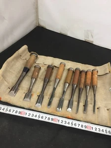 Japanese Chisel Set Assorted 9‑Piece Chisels incl. Kikuhimaru - Picture 1 of 10