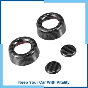 4 Pcs Light Wiper Lever Knob Trim on Both Sides for Chevy Corvette C7 14-19 - Bild 1 von 7