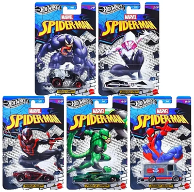 Литой автомобиль Marvel Spider-Man 2026 эксклюзивная серебряная серия Hot Wheels — ограниченное издание - Изображение 1 из 4