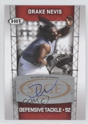 2011 SAGE Hit Auto Drake Nevis #A92 Rookie Auto RC - Image 1 of 2