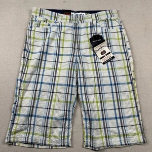 Pepe Jeans London Shorts Herren 32 Seersucker kariert Hip Hop Street lang Baggy - Bild 1 von 11