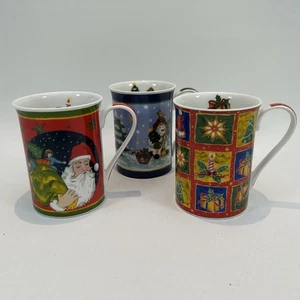 3er Set Weihnachten Fine Bone China Tassen Xmas - Bild 1 von 16