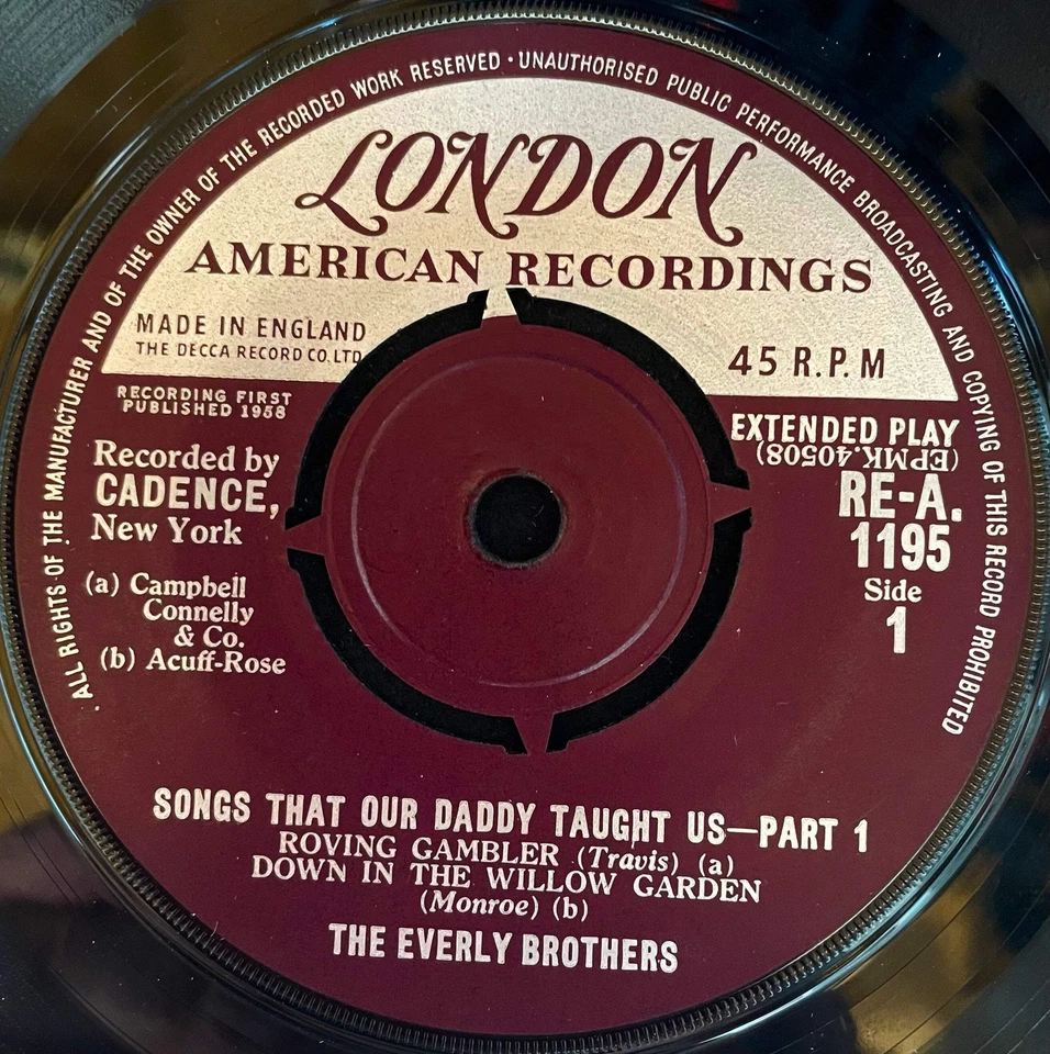 The Everly Brothers – Songs That Our Daddy Taught Us - Part 1 - USED Vinyl 7" EP - Image 1 of 3