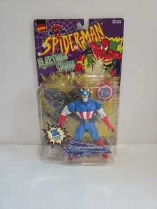 DE COLECCIÓN MARVEL SPIDER-MAN ELECTRO SPARK CAPITÁN AMÉRICA NUEVO TOYBIZ 1997 - Imagen 1 de 6