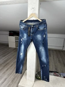 Dsquared2 Jeans Distressed Paint Slim Fit Y2K Rare - Picture 1 of 14