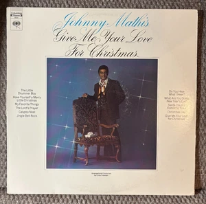 Johnny Mathis Vinyl LP Give Me Your Love For Christmas Album Record 9923 VG+/VG+ - Picture 1 of 5