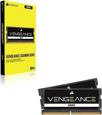 NOVO CORSAIR Vengeance DDR5 SODIMM 32GB (2x16GB) DDR5 4800MHz C40 memória preta - Imagem 1 de 4