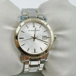 Reloj Burberry The City Collection BU9115 Hecho en Suiza Dos Tonos Plata Oro 15cm - Imagen 1 de 9