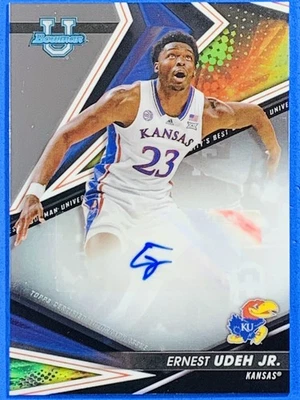 Ernest Udeh Jr. 2022-23 Bowman University Best Auto #BOA-EU Kansas - Image 1 of 2