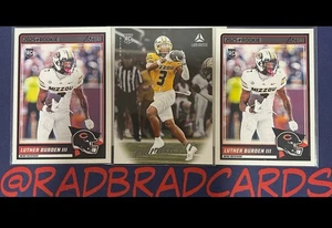 NFL Football Chicago Bears 25 Panini Luther Burden III 3 Rookie Card Lot MINT - Bild 1 von 1