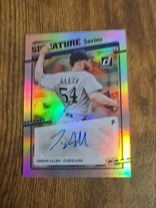 LOGAN ALLEN 2020 DONRUSS SIGNATURE SERIES AUTO CLEVELAND INDIANS - Bild 1 von 2