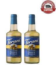 (2 pack) Torani Sugar-Free French Vanilla Syrup (750 mL)