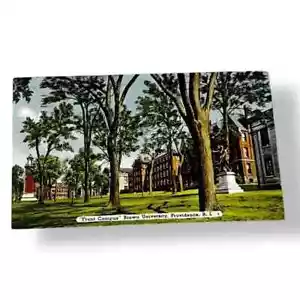 Postal Frontal Campus Brown University Providence Rhode Island c1951 Lino C462 - Imagen 1 de 2