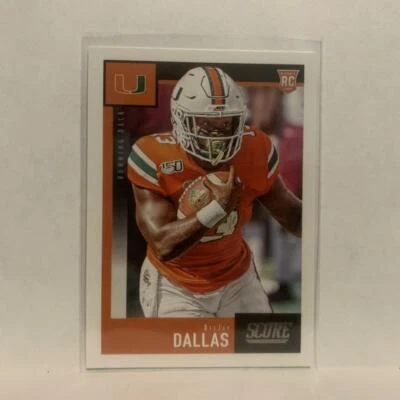 #392 DeeJay Dallas Rookie Miami Hurricanes 2020 Score Football Card LZ2 - Image 1 of 2