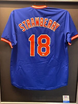 DARRYL STRAWBERRY New York Mets Signed Replica Jersey PSA C.O.A. - Image 1 of 2