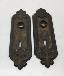 Vintage Russell Erwin Escutcheon Door Back Plates Pressed Steel …..[B27] - Picture 1 of 8
