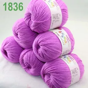 Sale 6 Skeinsx50g Cashmere Silk Wool Children Hand Knit Blankets Crochet Yarn 36 - Picture 1 of 11