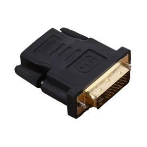 HDMI Female to DVI Male 24+5 Audio Video Adapter Plug for High Definition Video - Picture 1 of 4