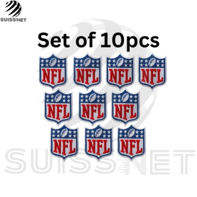 NFL Logo Football Small Collar Size Patch Embroidered Iron On 1.75" x 1.5" 10pcs - Image 1 of 2