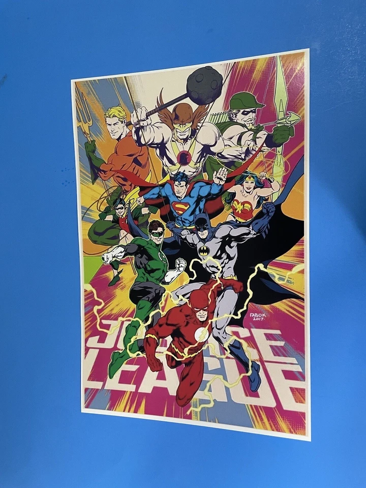 PÓSTER DC COMICS LIGA DE LA JUSTICIA DE AMÉRICA NUEVO (FLASH HAWKMAN MUJER MARAVILLA). Foto 1 de 4